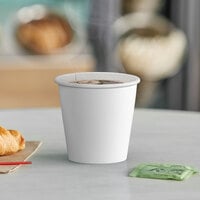 Choice White Poly Paper Hot Cup - 8 oz. - 1000/Case