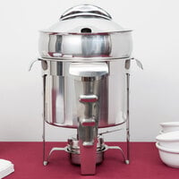 Vollrath 49524 7.4 Qt. Maximillian Steel Soup Marmite with Stainless Steel Accents