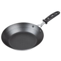 Vollrath 59900 8 1/2 inch Carbon Steel Non-Stick Fry Pan with SteelCoat x3 Coating and Black TriVent Silicone Handle