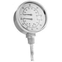 All Points 62-1089 Pressure / Temperature Gauge; 0 - 200 PSI; 80 - 320 Degrees Fahrenheit; 1/2 inch MPT Bottom Mount