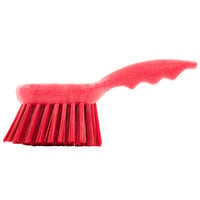 Carlisle 40541EC05 Sparta Spectrum 8 inch Red General Clean Up / Pot Scrub Brush