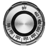 All Points 22-1521 2" Black Grill / Oven Thermostat Dial with Silver Insert (Off, 100-450)