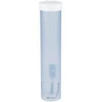 San Jamar C3165FBL Pull-Type Frosted Blue Wall Mount 4 - 10 oz. Water Cup Dispenser with Flip Cap