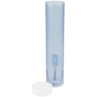 San Jamar C3165FBL Pull-Type Frosted Blue Wall Mount 4 - 10 oz. Water Cup Dispenser with Flip Cap