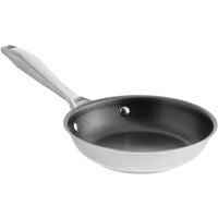 Vollrath 47755 Intrigue 7 13/16" Stainless Steel Non-Stick Fry Pan with Aluminum-Clad Bottom and CeramiGuard II Coating