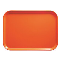 Cambro 3853220 14 3/4" x 20 7/8" (37,5 x 53 cm) Rectangular Metric Citrus Orange Fiberglass Camtray - 12/Case