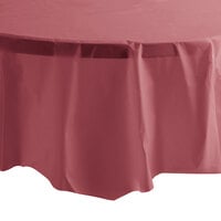 Creative Converting 703122 82 inch Burgundy OctyRound Disposable Plastic Table Cover - 12/Case