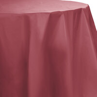 Creative Converting 703122 82" Burgundy OctyRound Disposable Plastic Table Cover - 12/Case