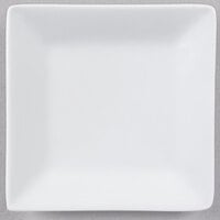 3" Bright White Square Porcelain Plate - 72/Case