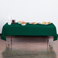 Creative Converting 723124 54 inch x 108 inch Hunter Green Disposable Plastic Table Cover - 12/Case