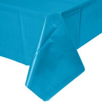 Creative Converting 723131 54 inch x 108 inch Turquoise Blue Plastic Table Cover - 12/Case