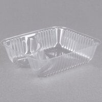 Dart C56NT2 ClearPac 2 Compartment Small Plastic Nacho Tray - 500/Case