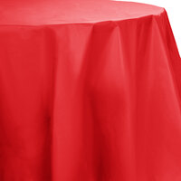 Creative Converting 703548 82 inch Classic Red OctyRound Disposable Plastic Table Cover - 12/Case