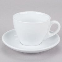 CAC E-75 Venice 7.5 oz. White Cup with 5 7/8 inch Saucer - 36/Case