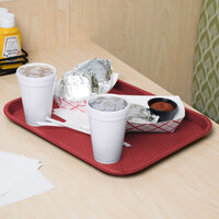 GET FT-18-R Red 17 1/2 inch x 14 inch Customizable Polypropylene Fast Food Tray - 12/Case