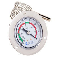 Replacement 2 inch Remote Vapor Tension Thermometer; -40 to +68 Degrees Fahrenheit; 48 inch Capillary; 3 inch Stem