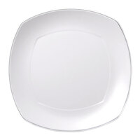 Elite Global Solutions D3109L Viva 8 5/8 inch White Square Plate with Black Trim - 6/Case
