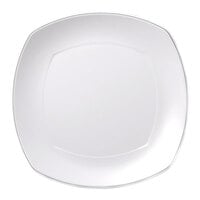 Elite Global Solutions D3108L Viva 7 7/8 inch White Square Plate with Black Trim - 6/Case