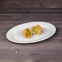 Elite Global Solutions M1611NW The Patriarch Display White 16 inch x 11 1/2 inch Oval Melamine Platter