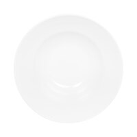 Elite Global Solutions M123NW The Patriarch Display White 3.5 qt. Medium Round Rimmed Melamine Bowl