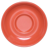 Elite Global Solutions DS Rio Spring Coral 5 5/8 inch Round Melamine Coffee Saucer - 6/Case