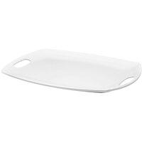 Elite Global Solutions M1317OVH Bilbao Display White 17 1/8" x 12 3/4" Flat Rectangular Platter with Handles