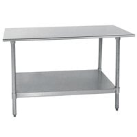 Advance Tabco TT-247-X 84" x 24" 18 Gauge Stainless Steel Work Table with Galvanized Undershelf