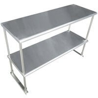 Advance Tabco EDS-12-60 Stainless Steel Double Deck Knock Down Overshelf - 60" x 12"