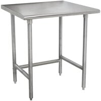 Advance Tabco TMSLAG-242-X 24" x 24" 16 Gauge Professional Stainless Steel Work Table