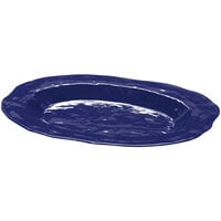 GET ML-137-CB New Yorker 17 3/4" x 13" Oval Catering Platter - Cobalt Blue