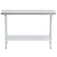 Advance Tabco ELAG-184-X 18" x 48" 16 Gauge Stainless Steel Work Table with Galvanized Undershelf