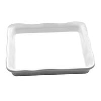 Elite Global Solutions M858 The Edge Display White 8 5/8 inch x 8 5/8 inch Square Organic Shape Tray