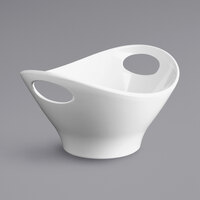 Elite Global Solutions M99OVH Bilbao Display White 1.75 Qt. Small Oval Bowl with Handles
