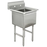 Advance Tabco FC-1-1620 One Compartment Stainless Steel Commercial Sink without Drainboard - 21"