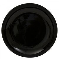 10 Strawberry Street BCP0024 Black Coupe 12 inch Porcelain Round Charger Plate - 12/Case