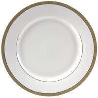 10 Strawberry Street LUX-24G 11 7/8 inch Luxor Gold Porcelain Round Charger Plate - 12/Case