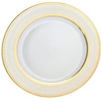 10 Strawberry Street IRIANA-24(GLD) 12 inch Iriana Gold Porcelain Round Charger Plate - 12/Case