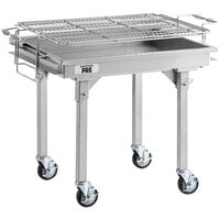 Backyard Pro CHAR-30SS 30" Heavy-Duty Stainless Steel Charcoal Grill with Adjustable Grates, Removable Legs, and Cover
