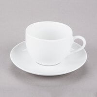 10 Strawberry Street CP0009 Classic Coupe 8 oz. White Porcelain Cup and Saucer - 24/Case