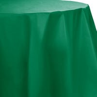 Creative Converting 703261 82 inch Emerald Green OctyRound Disposable Plastic Table Cover - 12/Case