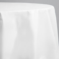 Creative Converting 703272 82" White OctyRound Disposable Plastic Table Cover - 12/Case
