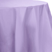 Creative Converting 703265 82" Luscious Lavender Purple OctyRound Disposable Plastic Table Cover - 12/Case