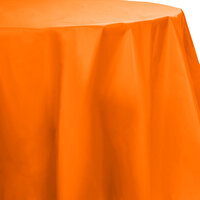 Creative Converting 703282 82 inch Sunkissed Orange OctyRound Disposable Plastic Table Cover - 12/Case