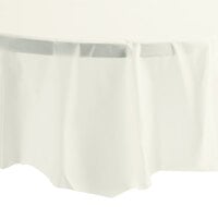 Creative Converting 703264 82 inch Ivory OctyRound Disposable Plastic Table Cover - 12/Case