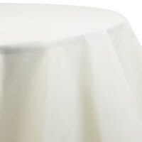 Creative Converting 703264 82" Ivory OctyRound Disposable Plastic Table Cover - 12/Case