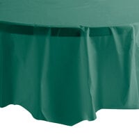 Creative Converting 703124 82 inch Hunter Green OctyRound Disposable Plastic Table Cover - 12/Case
