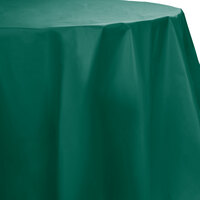 Creative Converting 703124 82" Hunter Green OctyRound Disposable Plastic Table Cover - 12/Case