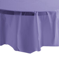 Creative Converting 703268 82 inch Purple OctyRound Disposable Plastic Table Cover - 12/Case