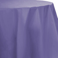 Creative Converting 703268 82" Purple OctyRound Disposable Plastic Table Cover - 12/Case
