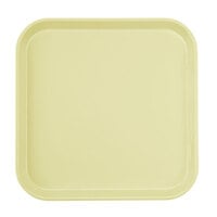 Cambro 1313536 13" x 13" (33 x 33 cm) Square Metric Lemon Chiffon Customizable Fiberglass Camtray - 12/Case
